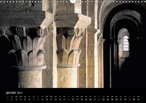 Conques en lumière (Calendrier mural 2017 DIN A3 horizontal). Abbatiale Sainte-Foy (Calendrier mensuel, 14 Pages )