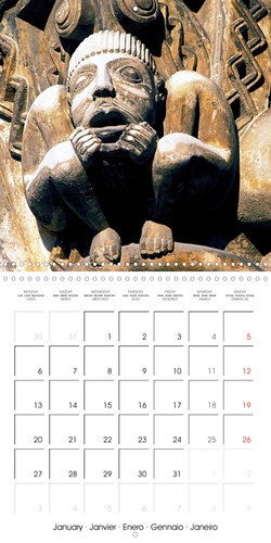 CALVENDO Art  Gueules de pierre (Calendrier mural 2020 300 × 300 mm Square). Sculptures en pierre (Calendrier mensuel, 14 Pages )