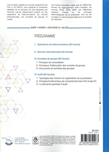 Comptabilité et audit DSCG UE4. Corrigé  Edition 2022-2023