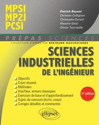 Sciences industrielles de l'ingénieur MPSI, MP2I, PCSI