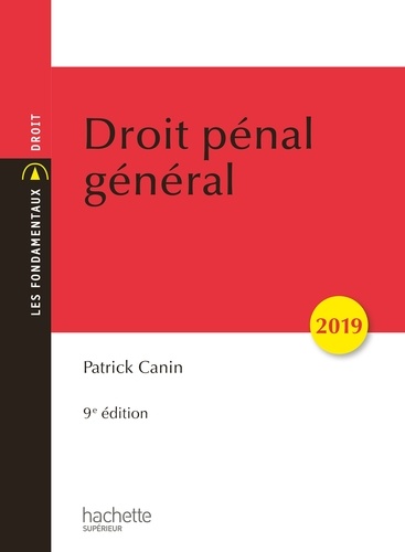Droit pénal général 2019 (9e édition)  Edition 2019