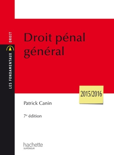 Droit Pénal Général  Edition 2015-2016