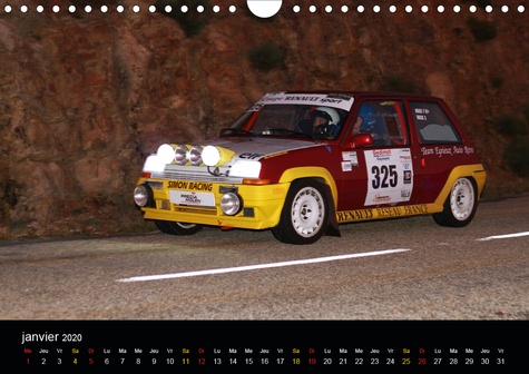 CALVENDO Sportif  Rallye Vieilles Voitures (Calendrier mural 2020 DIN A4 horizontal). Rallye voitures des années 80 (Calendrier mensuel, 14 Pages )