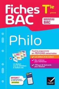 Patrick Ghrenassia et Johnny Brousmiche - Fiches bac Philo Tle - Bac 2025 - tout le programme en fiches de révision détachables.