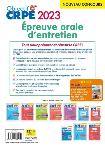 Réussir l'épreuve orale d'entretien. CRPE  Edition 2023