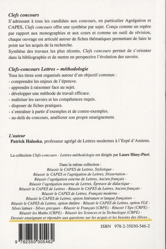 Réussir le CAPES de Lettres. Epreuve orale de mise en situation professionnelle