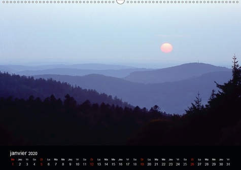 CALVENDO Nature  Couchers de soleil(Premium, hochwertiger DIN A2 Wandkalender 2020, Kunstdruck in Hochglanz). Série de couchers de soleil à travers les saisons (Calendrier mensuel, 14 Pages )