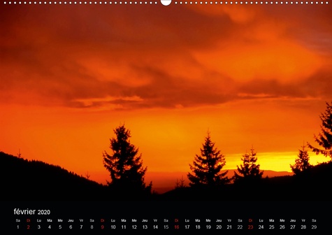 CALVENDO Nature  Couchers de soleil(Premium, hochwertiger DIN A2 Wandkalender 2020, Kunstdruck in Hochglanz). Série de couchers de soleil à travers les saisons (Calendrier mensuel, 14 Pages )