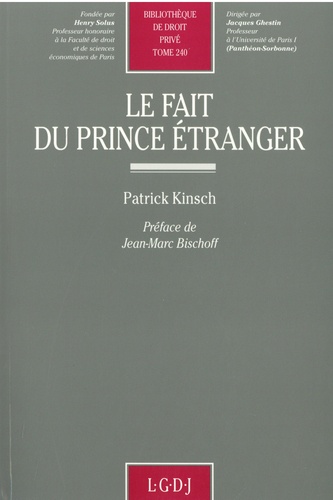 Patrick Kinsch - Le fait du prince étranger.