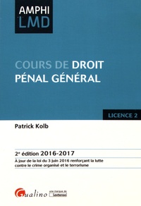 Patrick Kolb - Cours de droit pénal général.