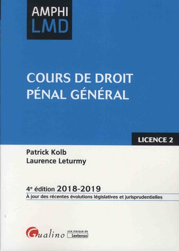 Cours de droit pénal général  Edition 2018-2019
