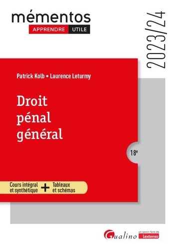 Droit pénal général  Edition 2023-2024