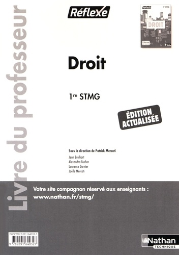 Patrick Mercati - Droit 1re STMG - Livre du professeur.