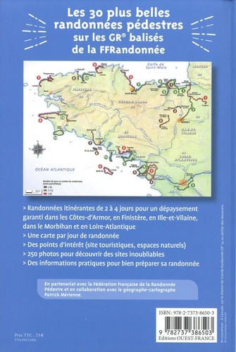 30 Randonnées sur les GR de Bretagne. 2 à 4 jours d'évasion et d'itinérance