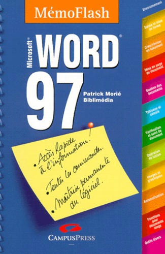Patrick Morié - Word 97 - Mémento, Microsoft.