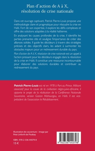 Plan d'action de A à X, résolution de crise nationale. Documentation de l’association PDH France  pour la résolution de la crise haïtienne