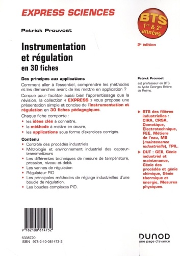 Instrumentation et régulation en 30 fiches 2e édition
