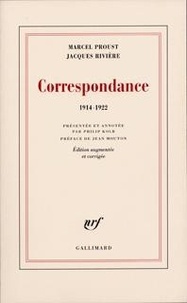 Patrick Rivière et Marcel Proust - Correspondance 1914-1922.