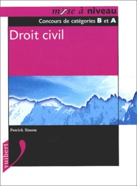 Patrick Simon - Droit civil - Catégories A et B.