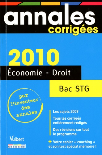 Economie Droit Bac Série STG 2010