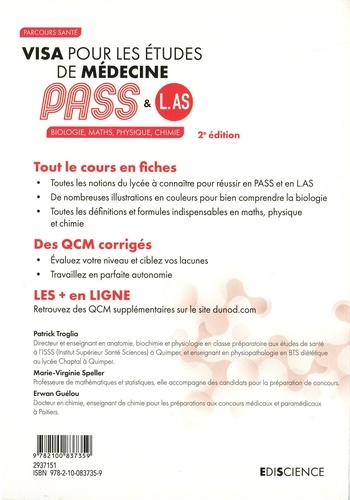 Visa pour les études de médecine PASS & L.AS. Biologie, Maths, Physique, Chimie 2e édition