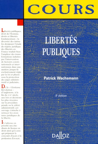 Libertés publiques 5e Edition 2005