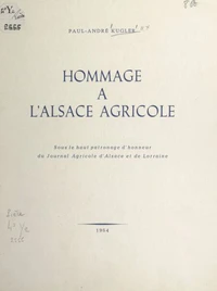 Hommage à l'Alsace agricole