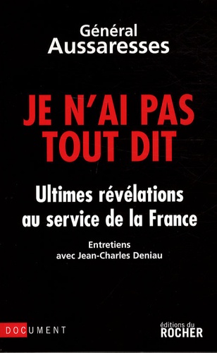 Je Nai Pas Tout Dit -