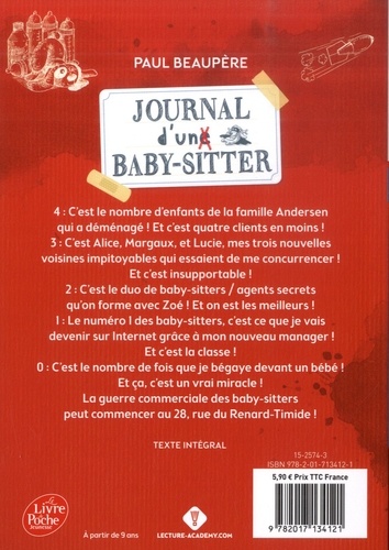 Journal d'un baby-sitter Tome 2 Pas de bruit, bébé dort... Enfin presque !
