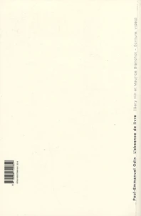 L'absence de livre