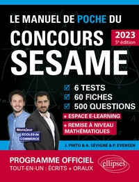 Paul Evensen et Joachim Pinto - Le manuel de poche du concours SESAME.