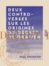 Paul Fournier - Deux controverses sur les origines du décret de Gratien.