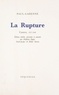Paul Gadenne - La rupture - Carnets, 1937-1940.