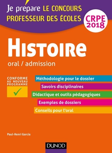 Paul-Henri Garcia - Histoire oral/admission - Concours professeur des écoles.