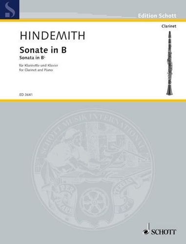 Paul Hindemith - Edition Schott  : Sonata in Bb - clarinet in Bb and piano..