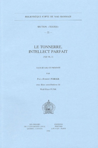 Paul-Hubert Poirier - Le tonnerre, intellect parfait - (NH VI, 2).