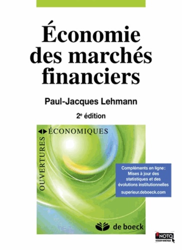 Economie des marchés financiers 2e édition