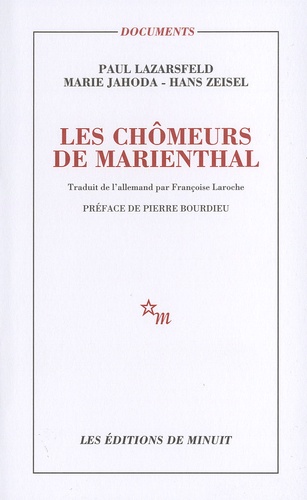 Paul Lazarsfeld et Marie Jahoda - Les chômeurs de Marienthal.