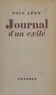 Paul Lévy - Journal d'un exilé.