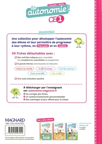 Français-maths CE1 En autonomie !  Edition 2021