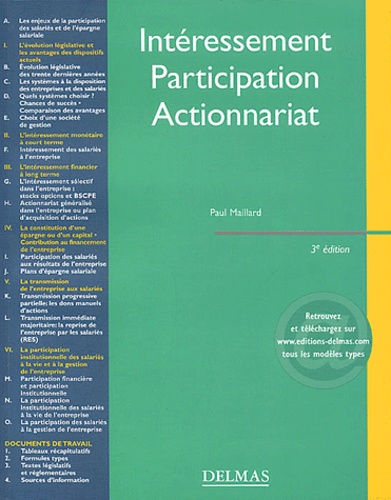 Paul Maillard - Interessement, Participation, Actionnariat. 3eme Edition.