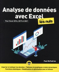 Paul McFedries - Analyse de données avec Excel - Pour Excel 2016, 2019 et 2021.