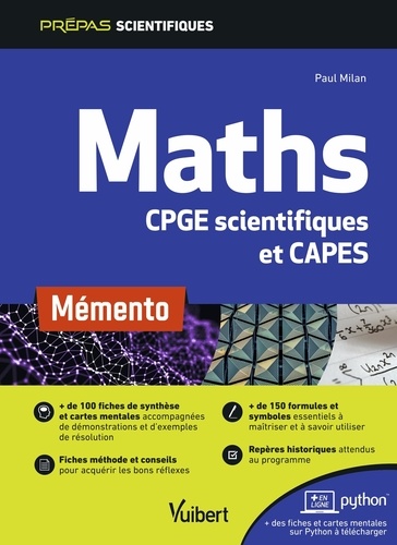 Maths CPGE scientifiques et CAPES. Mémento