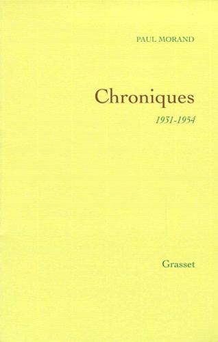 Chroniques. 1931-1954