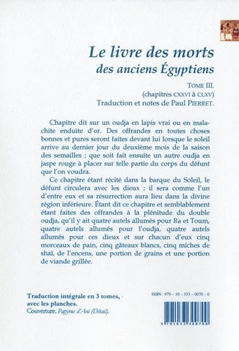 Le livre des morts des anciens Egyptiens. Tome 3, Chapitres 126 à 165
