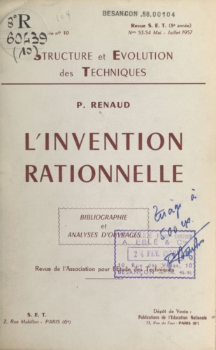 L'invention rationnelle. Bibliographie et analyses d'ouvrages