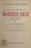 Un témoin du catholicisme social : Maurice Eblé, 1880-1942