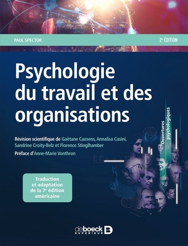 Psychologie du travail et des organisations 2e édition