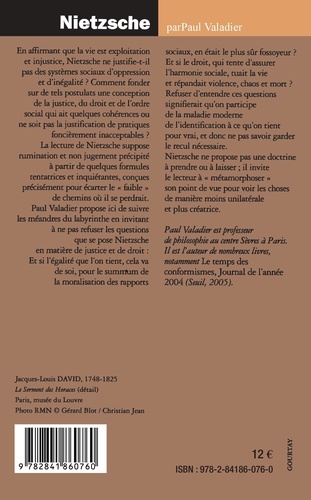 NIETZSCHE.. Cruauté et noblesse du droit