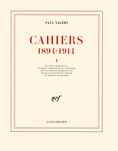 Paul Valéry - Cahiers 1894-1914 - Tome 10, 1910-1911.